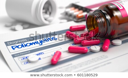 Stock photo: Poliomyelitis - Inscription In Anamnesis 3d Render