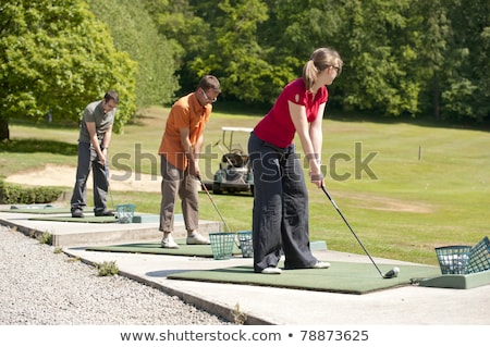 Stock photo: Man Practising On Driving Range