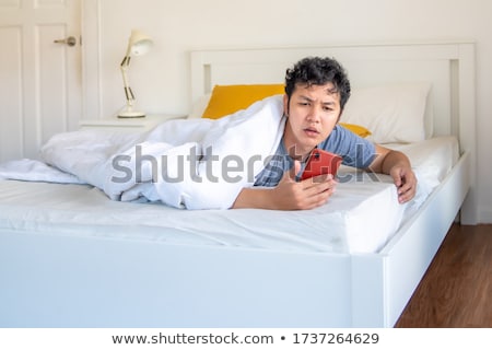 Stock photo: Time To Wake Up Tired Man In The Bed