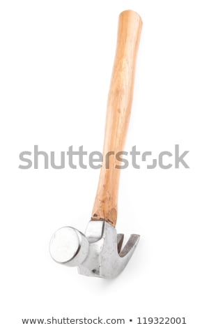 [[stock_photo]]: Upside Down Claw Hammer With Wooden Handle