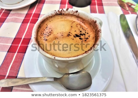 Stock photo: Beautiful View Of Rome And Cup With Cafe Latte