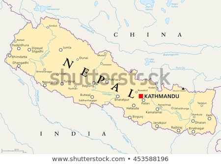 Foto stock: Map Of Nepal