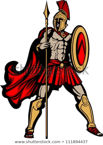 Spartan Trojan Sports Mascot Сток-фото © ChromaCo