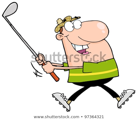 Stockfoto: Smiling Golfer Illustration Isolated