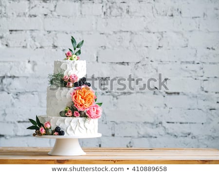 Stock fotó: Wedding Cake With Flowers