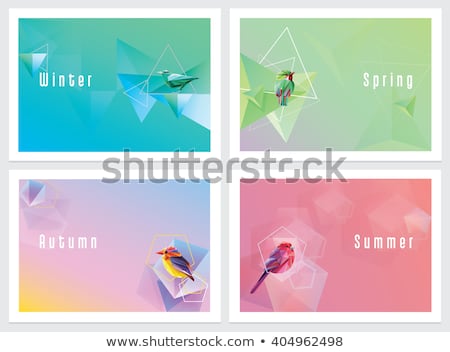 ストックフォト: Minimalism Concept Autumn Design Template Background Vector