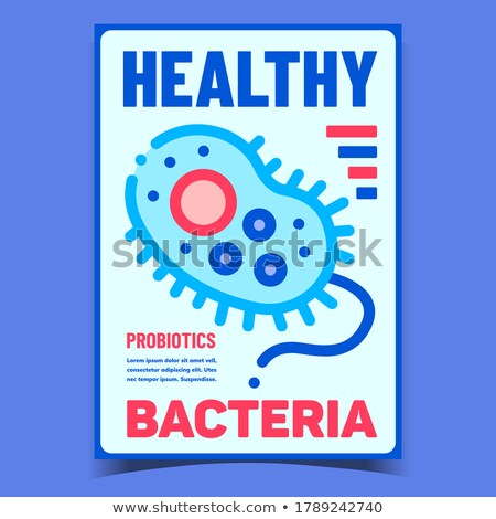 Stok fotoğraf: Healthy Bacteria Creative Advertise Banner Vector