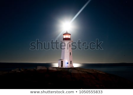 Foto stock: Lighthouse At Dusk