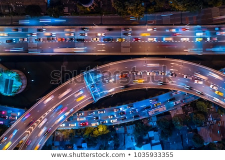 Сток-фото: Highway At Night With Traffic