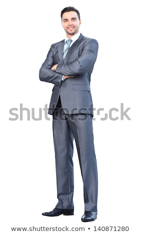 Foto stock: Young Businessman Isolated On White