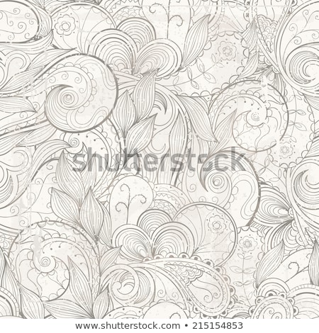 Stock photo: Scratch Abstract Background With Floral Beautiful Ornament