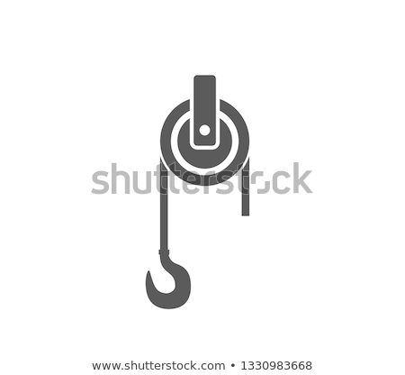 Stock photo: Black Line Pulley Vector Icon