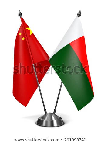 [[stock_photo]]: China And Madagascar - Miniature Flags