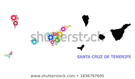 Foto stock: Map Of Tenerife