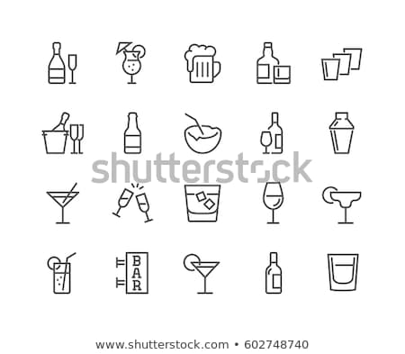 Stock photo: Glass Of Whiskey Line Icon