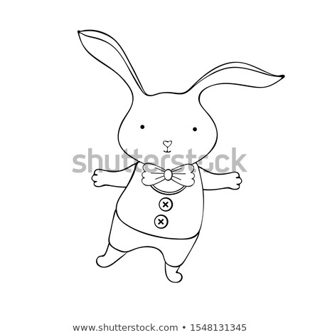 Foto d'archivio: Cute Rabbit - Colorful Cartoon Character Vector Illustration