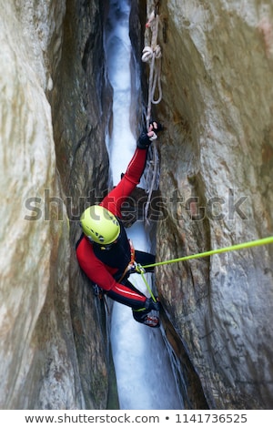 Stockfoto: Canyoning In Gorgonchon Canyon Spain