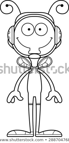 [[stock_photo]]: Cartoon Smiling Wrestler Fly