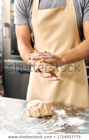 Stock fotó: Young Male Baker Working In Kitchen