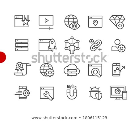 Seo Digital Marketing Icons 2 Of 2 Red Point Series - Vecto Foto stock © Palsur