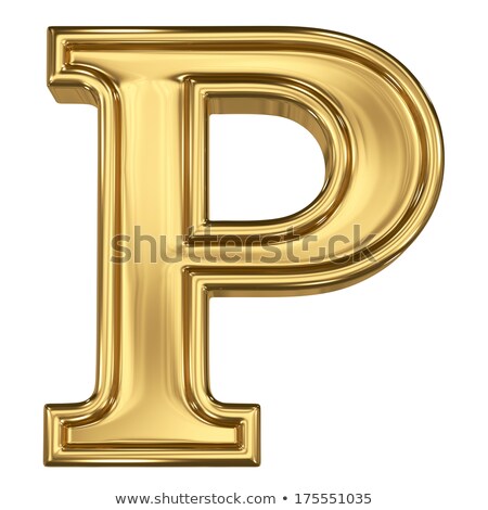Stok fotoğraf: Golden Letter P