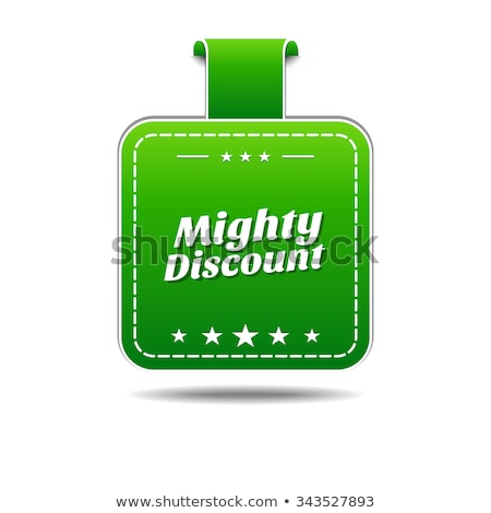 Zdjęcia stock: Mighty Discount Green Vector Icon Design