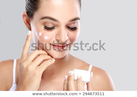 ストックフォト: Beauty Portrait Of A Young Woman With Skin Care Posing