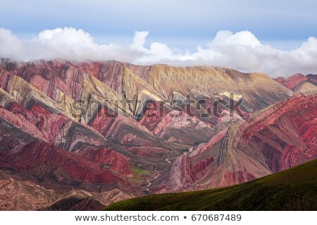 Serranias Del Hornocal Colored Mountains Argentina Stok fotoğraf © Daboost