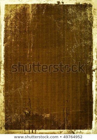 Zdjęcia stock: Ancient Scratch Background With Gold Edging For Announcement