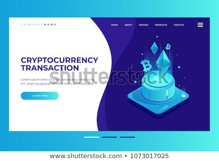 Zdjęcia stock: Currency Exchange Concept Landing Page