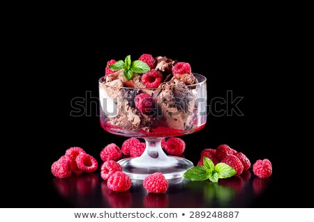 ストックフォト: Fresh Raspberries Mirror