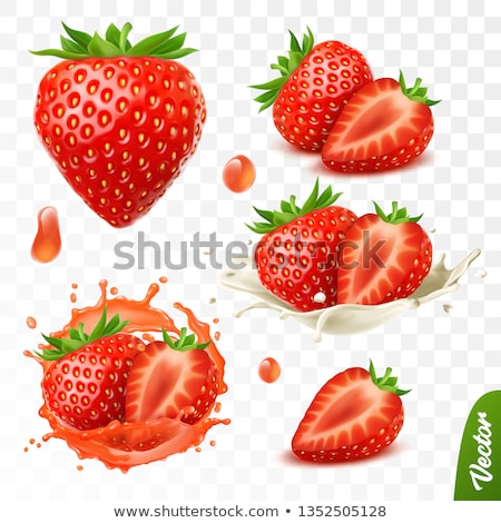 Foto d'archivio: Fresh Yogurt And Ripe Strawberry