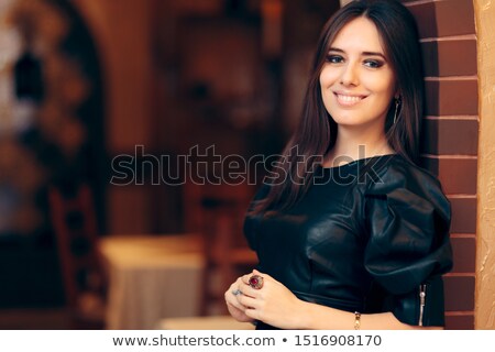 Stock photo: Fabulous Brunette Beauty Wearing Evening Dress