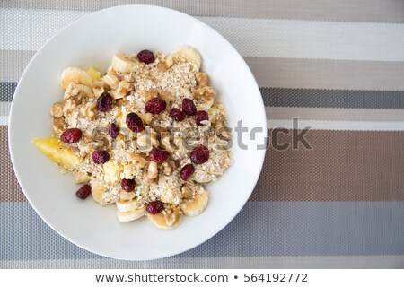 ストックフォト: Oatmeal With Dried Cranberries