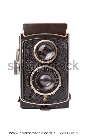 Stock fotó: Old Vintage Camera White Isolated