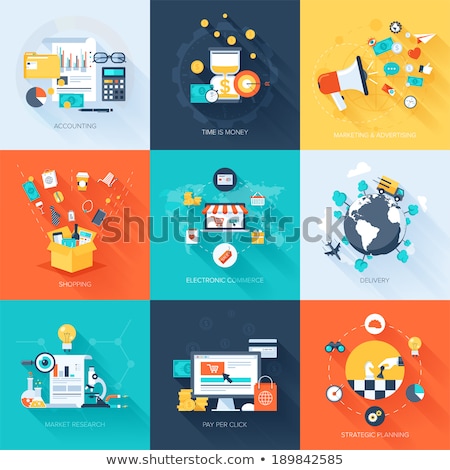 [[stock_photo]]: Business Analytics Icon Concept Flat Design