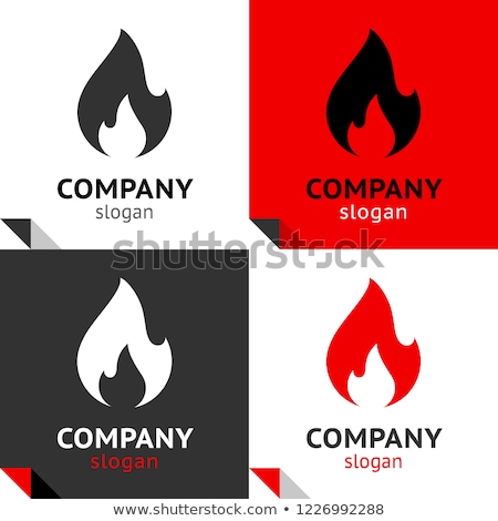 Stok fotoğraf: Fire Flames New Set Four Variants For Your Logo