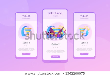 Stock foto: Sales Funnel Management App Interface Template