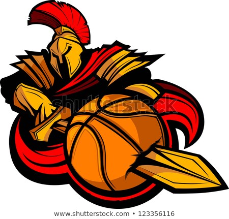 Spartan Trojan Basketball Sports Mascot Stock fotó © ChromaCo