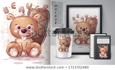 Teddy Beaver - Poster And Merchandising ストックフォト © rwgusev