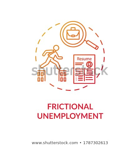 Foto stock: Frictional Unemployment Concept Icon