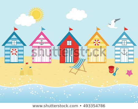 Foto stock: Beach Huts