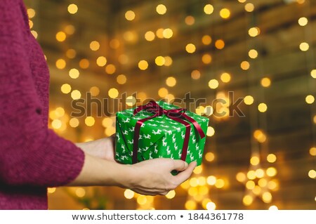 Foto stock: Valentine Girl With Garland In Hands
