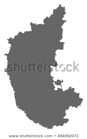 Map Of India Karnataka Highlighted Foto stock © Schwabenblitz