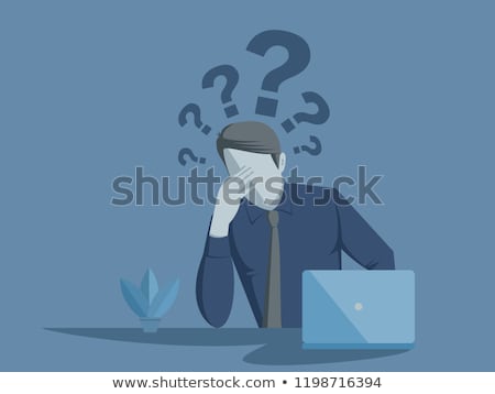 Foto stock: Puzzled Businessmen With A Laptop