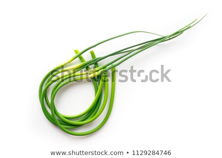 Stock fotó: Bunch Of Fresh Green Chives Isolated