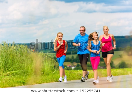 Family Doing Sports - Jogging Stockfoto © Kzenon