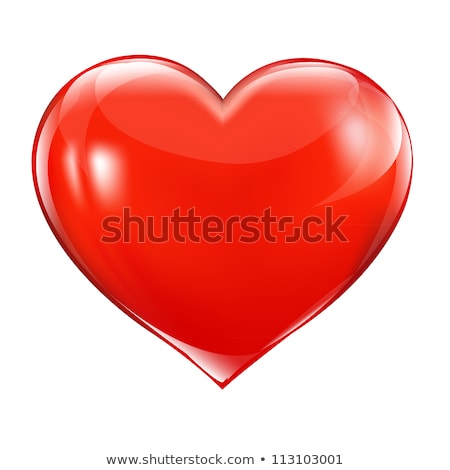 Big Red Heart Isolated On White Background Vector Illustration ストックフォト © barbaliss