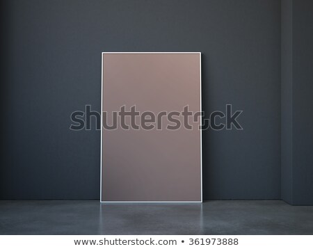 Zdjęcia stock: Rad Picture Frame In The Dark Interior 3d Rendering