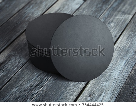 ストックフォト: Black Beer Coasters 3d Rendering